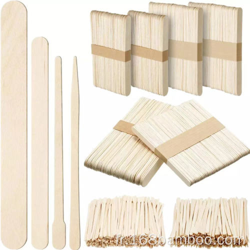 Épilation des bâtons applicateur de spatule en cire en bois